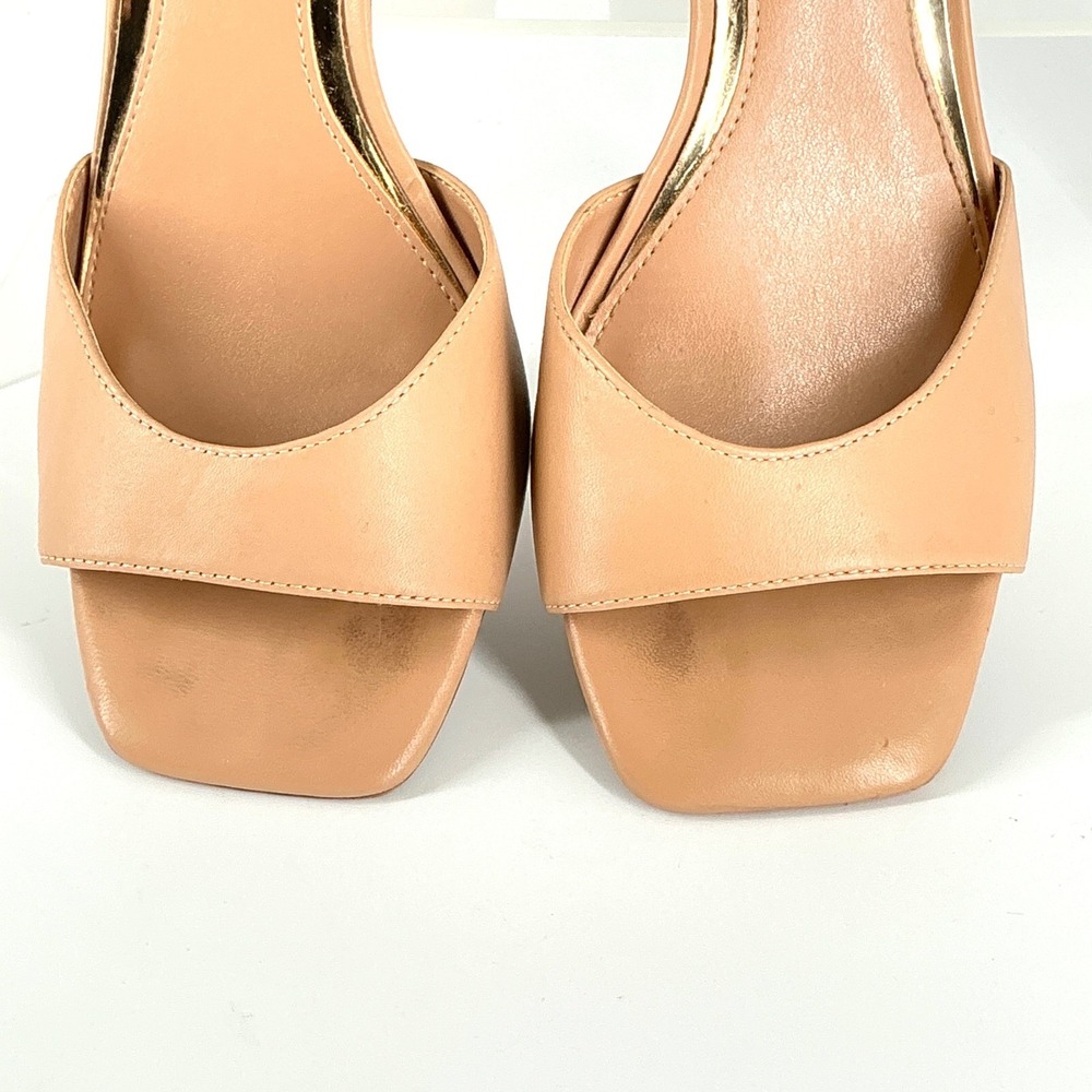 Vince Camuto Size 9.5 Leather Block Heel Ankle Strap Sandals Tan Natural‎ Haydin - Picture 8 of 12